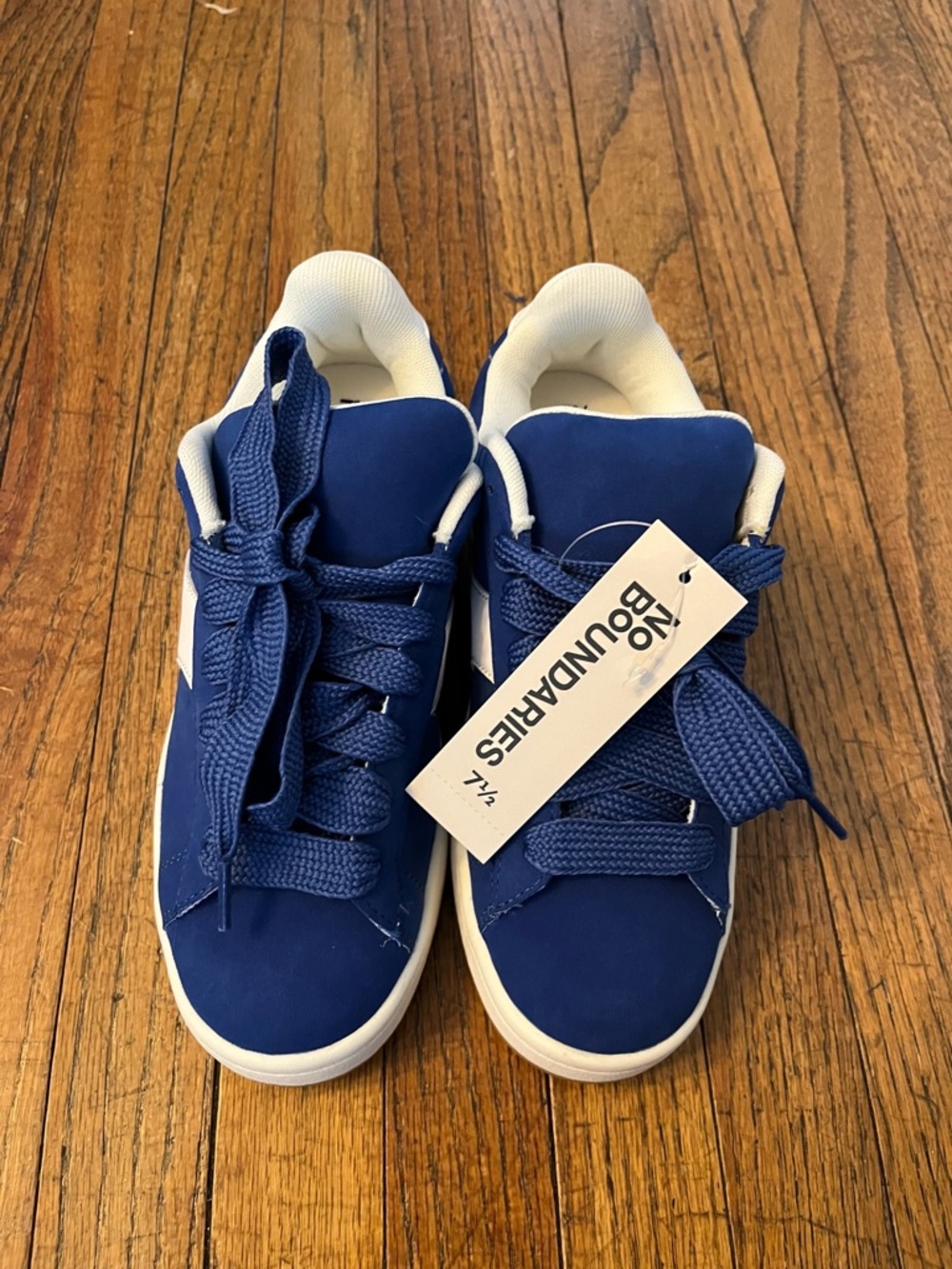 No Boundaries Blue and White y2k Skater Sneakers NWT